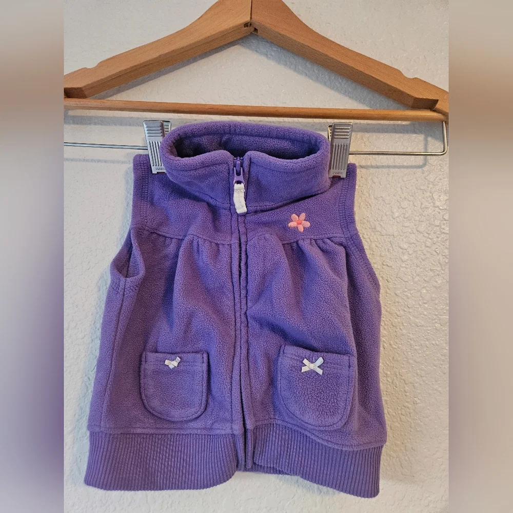 carters purple vest, 3 months